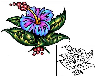 Hibiscus Tattoo Plant Life tattoo | KLF-00795