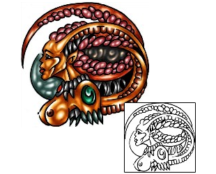 Monster Tattoo Horror tattoo | KLF-00881