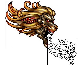 Lion Tattoo Horror tattoo | KLF-00884
