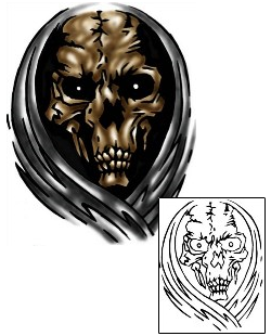 Skull Tattoo Horror tattoo | KLF-00937