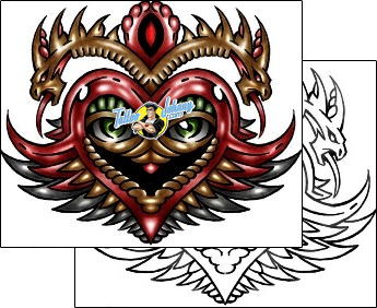 Heart Tattoo fantasy-tattoos-kole-klf-00997