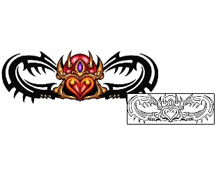 Claddagh Tattoo Religious & Spiritual tattoo | KLF-01157