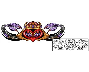 Claddagh Tattoo Religious & Spiritual tattoo | KLF-01168