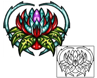 Lotus Tattoo Plant Life tattoo | KLF-01296
