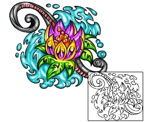 Lotus Tattoo Plant Life tattoo | KLF-01304