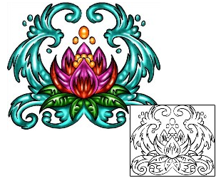Lotus Tattoo Plant Life tattoo | KLF-01320