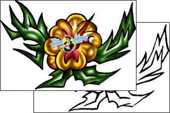 Flower Tattoo plant-life-flowers-tattoos-kole-klf-01329