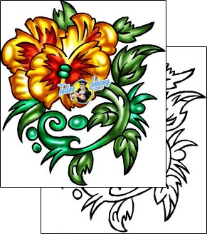 Flower Tattoo plant-life-flowers-tattoos-kole-klf-01330