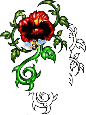 Flower Tattoo pansy-tattoos-kole-klf-01336