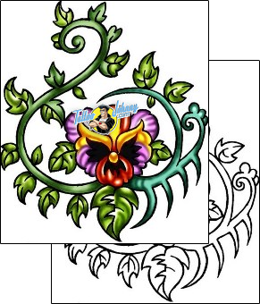 Flower Tattoo plant-life-flowers-tattoos-kole-klf-01339