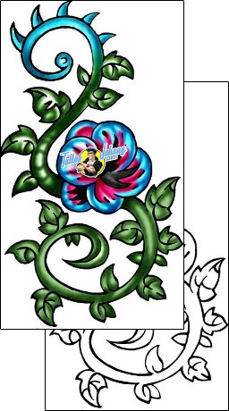 Flower Tattoo plant-life-flowers-tattoos-kole-klf-01342
