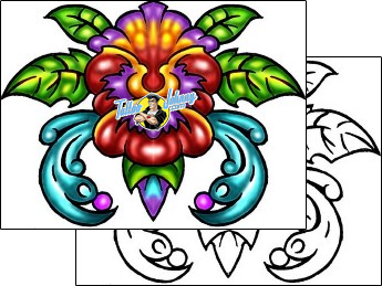 Flower Tattoo plant-life-flowers-tattoos-kole-klf-01347