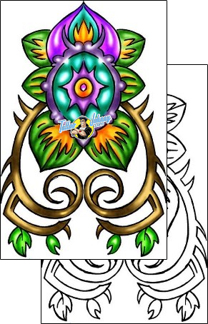 Flower Tattoo plant-life-flowers-tattoos-kole-klf-01351