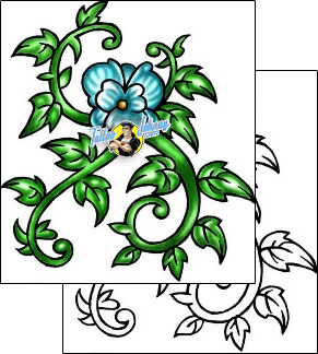 Flower Tattoo plant-life-flowers-tattoos-kole-klf-01352