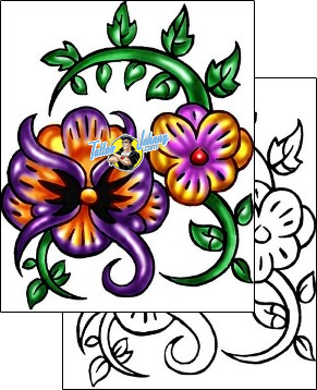 Flower Tattoo plant-life-flowers-tattoos-kole-klf-01354