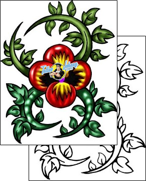 Flower Tattoo plant-life-flowers-tattoos-kole-klf-01358