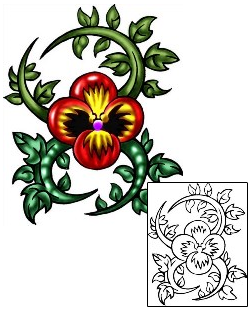 Pansy Tattoo Plant Life tattoo | KLF-01358