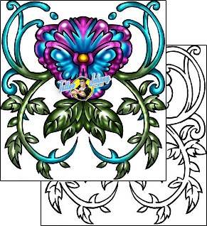 Flower Tattoo plant-life-flowers-tattoos-kole-klf-01359