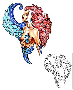 Angel Tattoo Religious & Spiritual tattoo | KLF-01754