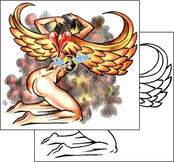 Woman Tattoo angel-tattoos-kole-klf-01760