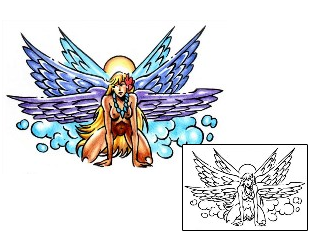 Angel Tattoo Religious & Spiritual tattoo | KLF-01767
