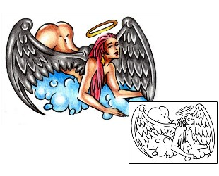 Angel Tattoo Religious & Spiritual tattoo | KLF-01770