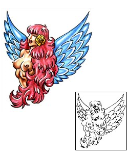 Angel Tattoo Religious & Spiritual tattoo | KLF-01773