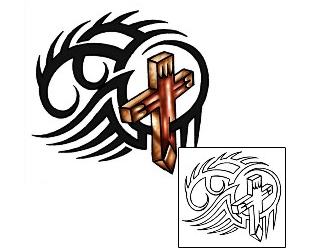 Cross Tattoo Religious & Spiritual tattoo | KLF-01823