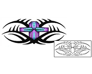 Cross Tattoo Religious & Spiritual tattoo | KLF-01828