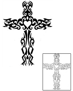 Cross Tattoo Religious & Spiritual tattoo | KMF-00006