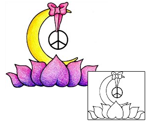 Peace Symbol Tattoo Astronomy tattoo | KMF-00024
