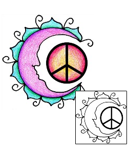 Peace Symbol Tattoo Miscellaneous tattoo | KMF-00035