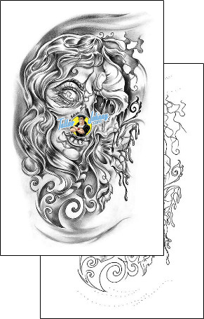 Woman Tattoo skull-tattoos-lina-korol-kof-00019
