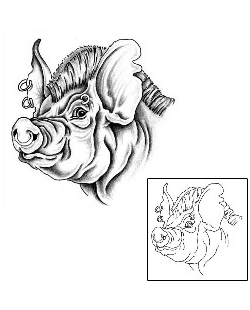 Pig Tattoo Animal tattoo | KRF-00010