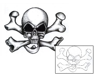 Crossbones Tattoo Miscellaneous tattoo | KRF-00043