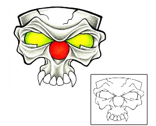 Skull Tattoo Kranky Clown Tattoo