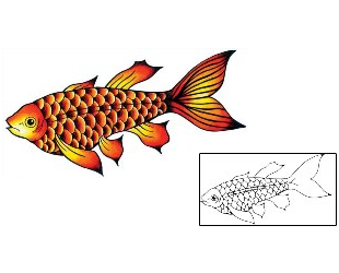 Fish Tattoo Marine Life tattoo | KVF-00013