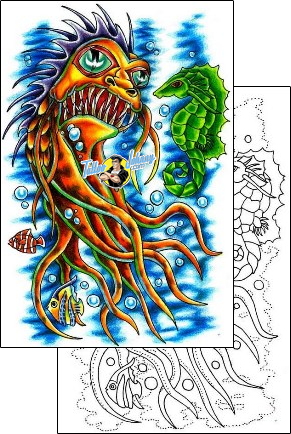 Scary Tattoo marine-life-fish-tattoos-kyle-dunnuck-kyf-00015