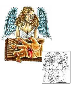 Angel Tattoo Specific Body Parts tattoo | KYF-00027