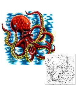 Octopus Tattoo Marine Life tattoo | KYF-00028