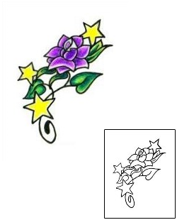 Star Tattoo Plant Life tattoo | L1F-00076