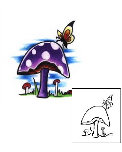 Mushroom Tattoo Miscellaneous tattoo | L1F-00185