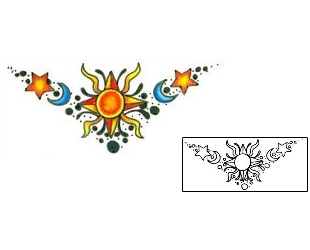 Sun Tattoo Specific Body Parts tattoo | L1F-00264