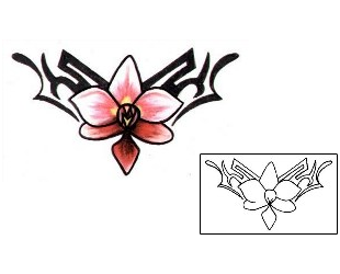 Orchid Tattoo Specific Body Parts tattoo | L1F-00393