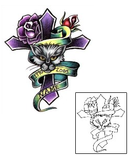 Cat Tattoo Miscellaneous tattoo | L1F-00448