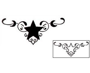 Black Ink Tattoo Specific Body Parts tattoo | L1F-00466