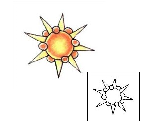 Sun Tattoo Specific Body Parts tattoo | L1F-00477