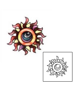 Sun Tattoo Specific Body Parts tattoo | L1F-00479