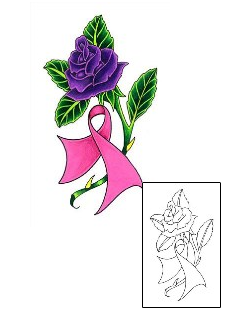 Breast Cancer Tattoo Plant Life tattoo | L2F-00027
