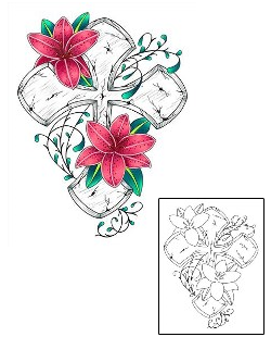 Cross Tattoo Religious & Spiritual tattoo | L2F-00045